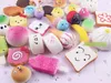 10 stks / pack Squishs Slow Rise Squishy Willekeurige Sweetmeats Ice Cream Cake Brood Aardbei Brood Charm Telefoon Banden Zacht Fruit Kinderen Speelgoed