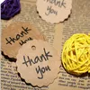 Kraft Paper Thank You Tag Paper Gift Tag Label Marks Decorations Fashion DIY Accessories vintage wedding decoration favor