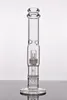 Straight Glass Hookah Bong Water Smoking Pipe Honeycomb Inline Perc to Showerhead Percolator Pipes with Female Joint Dab Rigs Bubbler