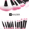 Saco profissional de maquiagem beleza rosa preto cosméticos 32 pçs compõem escovas conjunto caso sombras fundação pó escova kits6061819