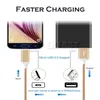 Câble de charge USB de type C Ligne de nylon tressé en tissu 1M / 3FT 100CM Cordon de charge rapide à haute vitesse de synchronisation de données Cooper pour téléphones intelligents Samsung Huawei 100pcs / sac d'opp