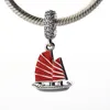 Fits Pandora Bracelets Bead for Jewelry Making Chinese Junk Ship Silver Charms 925 Sterling Silver Beads Jewelry