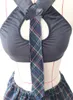 Big Size 3XL 4XL5XL Sexy School Girl Cosplay Costume Erotic Lingerie Set with Tie Top Mini Plaid Skirt Fancy Game Party Uniform