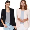 Toptan-Yeni Bayanlar Kadınlar Uzun Kollu Yaka Cape Panço Ofis Ceket Pelerin Blazer Suit Ceket LH7