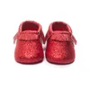 4 Färg Baby Moccasins Soft Sole 100% Äkta Läder Första Walker Skor Baby Nyfödda Twinkle Skor Tassels MacCasions Skor Baby First Walk