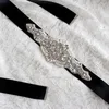 Шампанское жемчужное Bridal Sash Beash Beath Bandmade Кристаллы Женщины Ремни Стразы Свадебный пояс Кристаллический атласный Галстук задний Падение Вода Большой Хрусталь