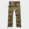 Gros-2016 Nouvelle Arrivée Haute Qualité Style D'été Top Mode Vêtements Solide Hommes Pantalon Cargo Coton Plus La Taille Hommes Pantalons Joggers