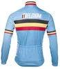 2024 Belgium Blue Winter Fleece Thermal Cycling Jersey Cycling Clothing Ciclismo Maillot MTB P8