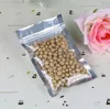 Vente en gros - 10000 pcs 7 * 13 cm feuille d'aluminium / sac transparent joint fermeture éclair ziplock sac d'emballage au détail valve refermable fermeture éclair sac d'emballage pochette