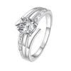 Anello in argento 925 con gemma bianca di moda mista stile EMGR19, anello in argento sterling placcato girasole con foglia d'acero 10 pezzi molto