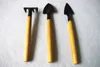 3pcs Mini Garden Hand Tool Kit Plant Gardening Shovel Spade Rake Trowel Trähandtag Metal Head Gardener Gratis frakt