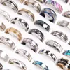 Mode 50 stuks gemengde veel roestvrijstalen ringen mode-sieraden feestringen wieden ring willekeurige stijl Jewelry7007798