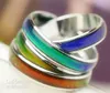 Epack free shipping 100pcs fashion mood ring changing colors rings size 16 17 18 19 20 stainless steel