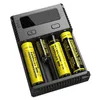 100% Otantik Nitecore YENI I4 Intellicharger Evrensel 1500 mAh Max Çıkışı e 18650 18350 26650 10440 14500 Pil için şarj