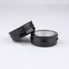 New Arrival High Quality Make Up Tools,50pcs x 60g Black Aluminium Cosmetic Jars,Cap With Window, 2oz Metal Display Box