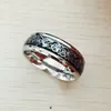 Anillo dorado blanco de acero de tungsteno Vintage para hombre, anillos de titanio para boda, nuevo anillo punk, joyería Vintage para el Día de San Valentín