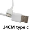 14cm Kort USBC-typ C USB-kabel för Samsung S8 S10 S9 Plus Huawei P30 Pro Typec Kabel Telefon Fast Charge USB C Cord för Xiaomi USBC-kabel