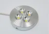 30st / lot Högkvalitativ 4W LED Pucklampa 4X1W Dimbar Pucklampa LED-skåplampa 120 grader AC85-265V / AC110V / AC220V / AC230V CERSH