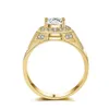 Yhamni mode gul guld / vit guld färg ring lyx guld fylld 2 karat sona cz diamant män engagemang bröllop ringar mjz030