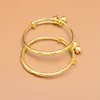 Sweet Style Baby Bangle Yellow Plated Sparky Stars Bells Baby Bracelet Bangles for Babies Kids Children Nice Gift