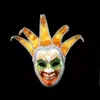 Hot Novelty Party Jester / Jolly Venetian Halloween Maska Wenecka Masquerade Maska Kolor Malowanie Full Face Maska Kostium Dostawy Party