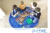 Большие игрушки емкости красочных ребенка играть коврик диаметр 150см игральных коврики игрушка мешок хранение портативных игрушки хранение сумка бесплатной доставка C046
