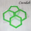 Petit tapis hexagonal tapis de cuisson en silicone de qualité alimentaire feuilles de dabber outil de dab pour les récipients à huile tapis de cuisine en silicone DHL