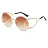 ALOZ MICC Circle Sunglasses For Women Brand Metal Frame Unisex Gradient Round Designer Sunglasses Hollow Orange Pink Retro Glasses6188345