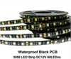 Black PCB LED Strip 5050 DC12V IP65 Waterproof 60LED/m 5m/lot White Warm White Red Green Blue RGB 5050 LED Strip