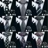 Mans noir cravates formelles Bussiness cou cravate ensemble mode haute qualité cravates en soie pour hommes marque cravate Necktie292J