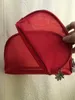 NEW fashion snowflake zipper bag Red net famous beauty cosmetic case luxury makeup organizer bag gift for xmas
