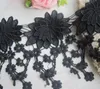 15Yard blanc/noir fleur gland coton dentelle tissu ruban d'habillage pour vêtements couture bricolage mariée mariage poupée casquette pince à cheveux