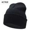 Bonnets Chapeau d'hiver pour hommes chapeau tricoté femmes chapeaux d'hiver pour femmes hommes casquettes en tricot blanc décontracté laine chaud Bonnet plat Bonnet 20186182302