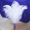 50pcslot 626 inch Ostrich Feather White Plume Wedding Party table Centerpiece Desktop Decoration Plush Christmas Decor4429218