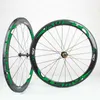 Livraison gratuite roues de vélo en carbone 50mm 700C pneu 3k roues de vélo de route mates/brillantes 18-21h avec moyeux powerway R36 surface de basalte 23mm