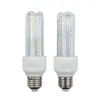 مصباح توفير الطاقة SMD2835 E27 LED 9W لمبة الذرة AC85-265V على شكل U مصباح إضاءة مصباح LED