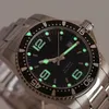 luxury men watch Stainless steel strap Luminous Black Dial HydroConquest Automatic Diver Mens Watch - L3 642 4 56 6 automatic Wris242y