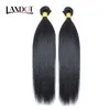 2 bundels Peruviaanse Maleisische Indiase Braziliaanse Virgin Menselijk Haar Weave Zijdeachtige rechte goedkope onverwerkte 8A Remy Hair Extensions Natural Black