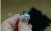 Anel de banda de casamento vintage clássico para mulheres loter o charme galadriel nenya 3ct simulado diamante 925 soild anel de prata esterlina