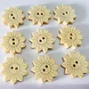 Paquet de 100 boutons de tournesol en bois boutons de manchette bouton de vêtements bouton de fleur laser décoration de vêtements pour enfants, accessoires de décoration de bijoux