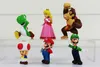 Super Bros Luigi donkey kong peach Action Figures 6pcs/set yoshi figure Gift7379543