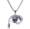 New Magic Teardrop Collier Bijoux Vintage evil eye Necklace & Pendants Angel Tears Austrian Crystal Necklace Collar Long Chain HJI271z