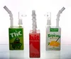 Terpicana Hitman Hookah White Green Liquid Box Glass Bongs 14.4mm Joint Water Pipes With Bowl In Stock