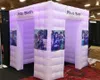 Tente gonflable de cube social gonflable de cabine de photo de logo adapté aux besoins du client avec le ventilateur libre 8 projecteurs de PCS à vendre ou à la partie