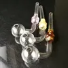 The color had long curved bone pot Wholesale bongs Burner Glass Water Pipes Oil Rigs Smoking Free