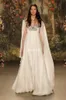 Empire Waist 2019 Maternity Beach Long Wedding Dresses Scoop Neck Beaded Crystal Chiffon Plus Long Boho 신부 가운 Jenny PA2112657