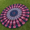 DHL OR SF-EXPRESS 50pcs Peacock Round Beach Blanket Floral Vintage Outdoor Summer Picnic Yoga Sports Beach Towel