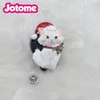 Mode sleutelringen sieraden in stock zinklegering Kerstcadeaus / decoratie Leuke kat ID-kaarthouder en intrekbare badge reel