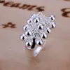 Anello in argento sterling placcato vendita diretta in fabbrica 10 pezzi molto stile misto EMR24, miglior regalo nuovo arrivo moda anello piatto in argento 925