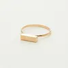 10 / PC The type of bar rings 18K Gold plated geometric cuboid ringsleisure jewelry rings wholesale